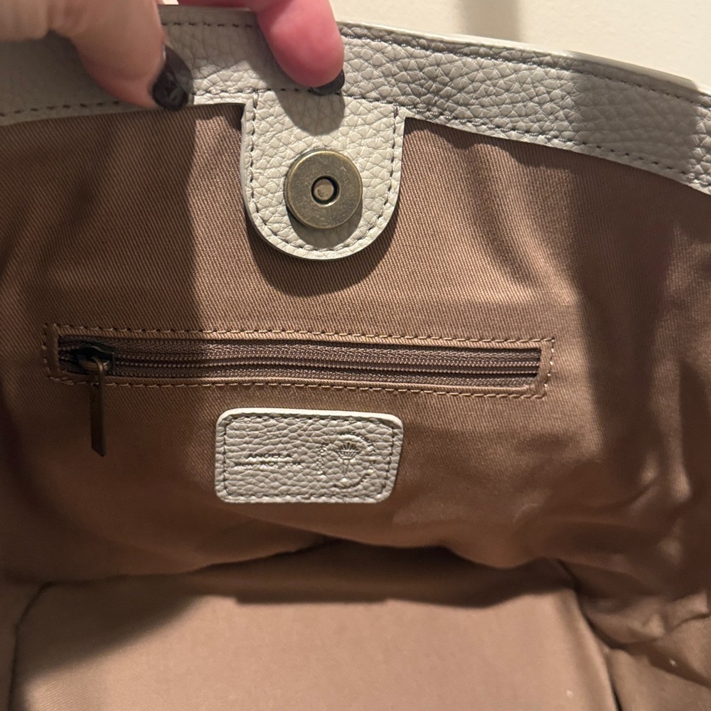 Angela Roi Elegant light gray Leather Shoulder Bag - Picture 5 of 8